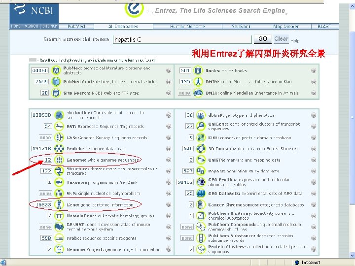 利用Entrez了解丙型肝炎研究全景 