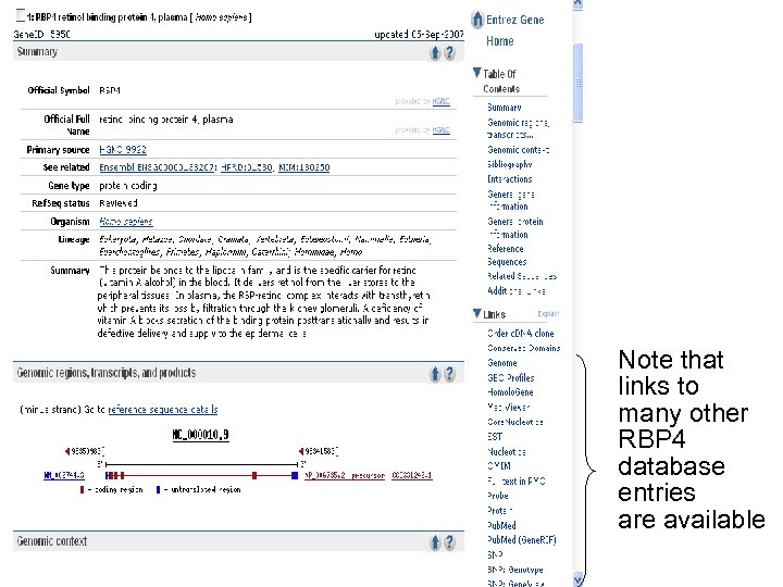 Note that links to many other RBP 4 database entries are available 