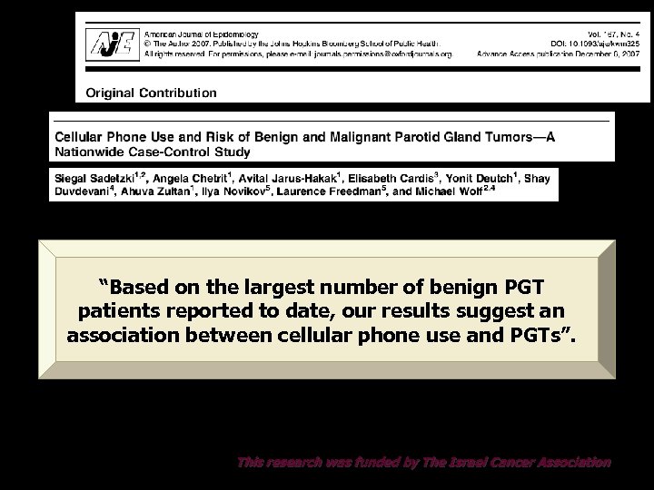“Based on the largest number of benign PGT patients reported to date, our results