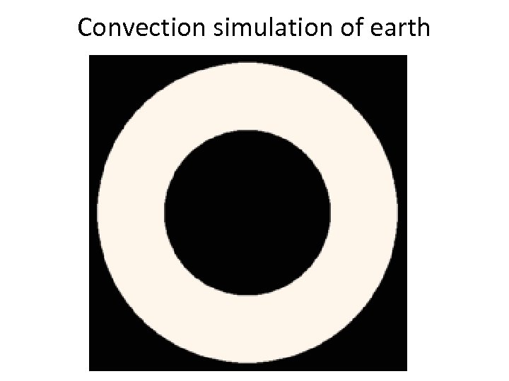 Convection simulation of earth 
