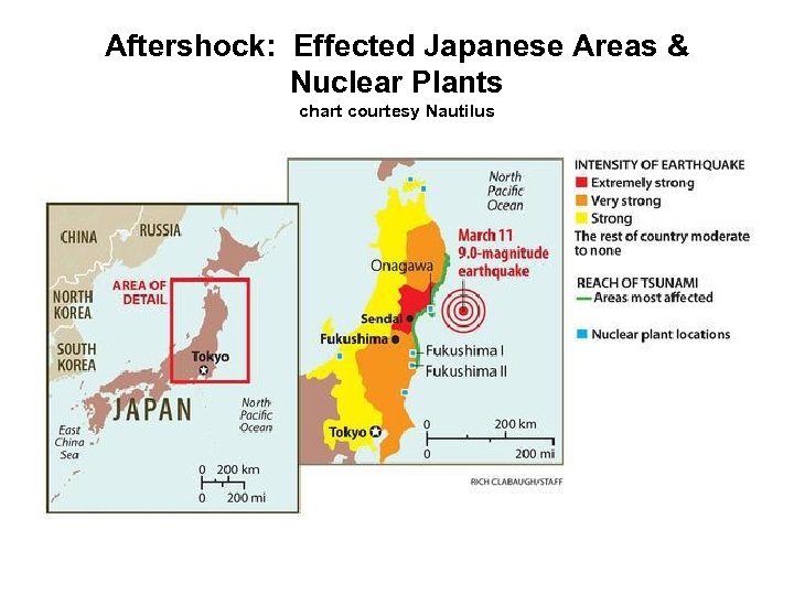 Aftershock: Effected Japanese Areas & Nuclear Plants chart courtesy Nautilus 