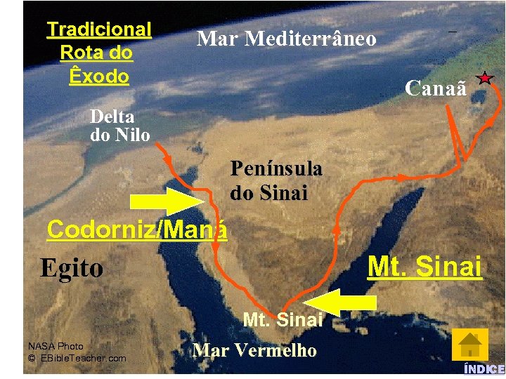 Mar Mediterrâneo Exodus Major Events Map Tradicional Rota do Êxodo Canaã Delta do Nilo