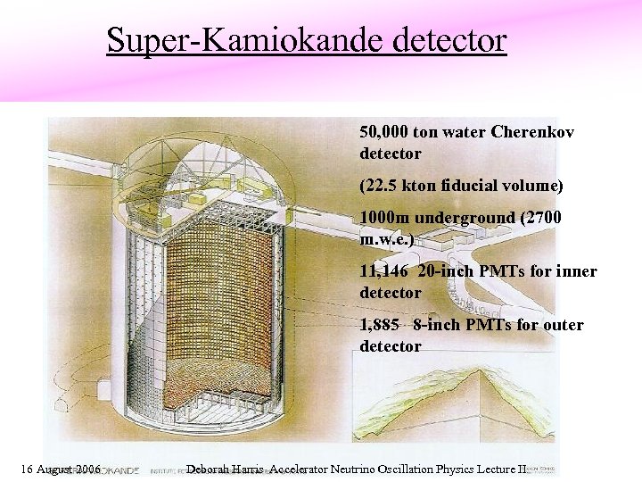 Super-Kamiokande detector 50, 000 ton water Cherenkov detector (22. 5 kton fiducial volume) 1000