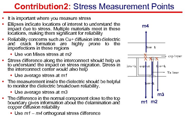 Contribution 2: Stress Measurement Points § It is important where you measure stress §