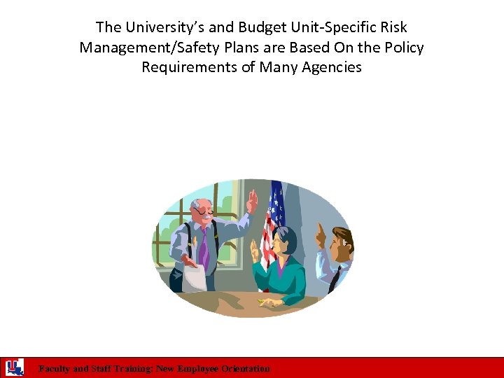 The University’s and Budget Unit-Specific Risk Management/Safety Plans are Based On the Policy Requirements