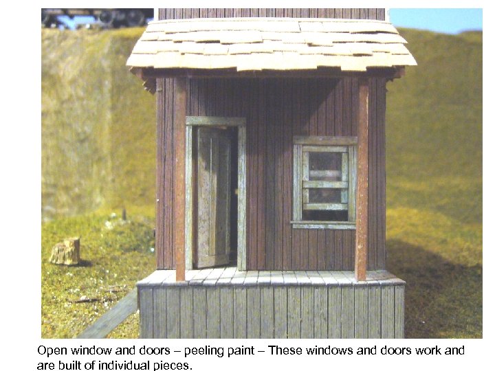 Open window and doors – peeling paint – These windows and doors work and