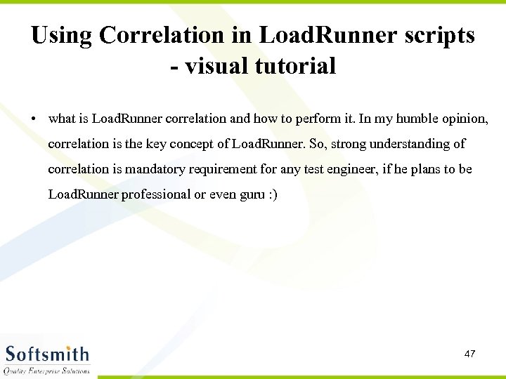 Using Correlation in Load. Runner scripts - visual tutorial • what is Load. Runner