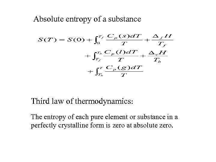 absolute entropy equation