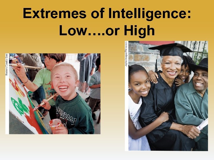 Extremes of Intelligence: Low…. or High 