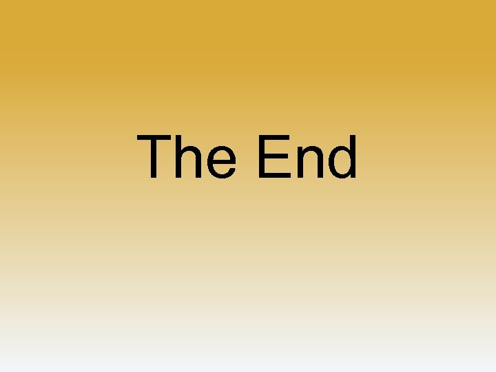 The End 