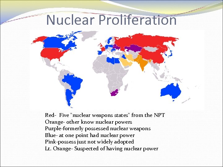 Nuclear Proliferation Red- Five 