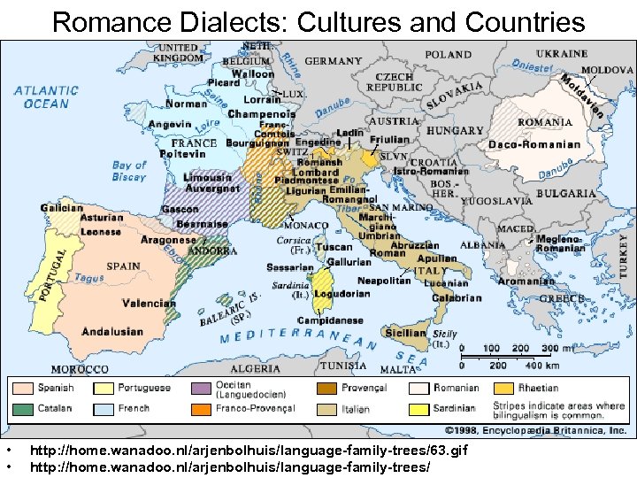 Romance Dialects: Cultures and Countries • • http: //home. wanadoo. nl/arjenbolhuis/language-family-trees/63. gif http: //home.