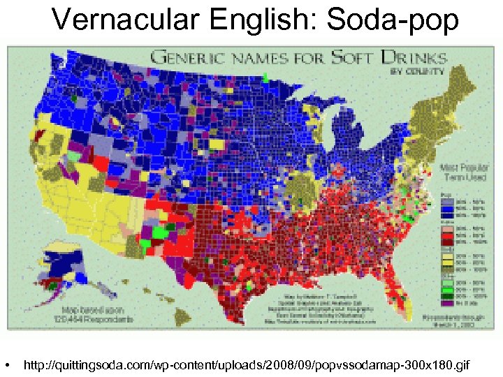 Vernacular English: Soda-pop • http: //quittingsoda. com/wp-content/uploads/2008/09/popvssodamap-300 x 180. gif 