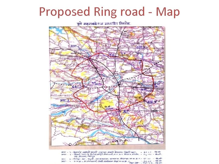 Proposed Ring road - Map 