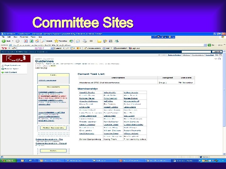 Committee Sites 