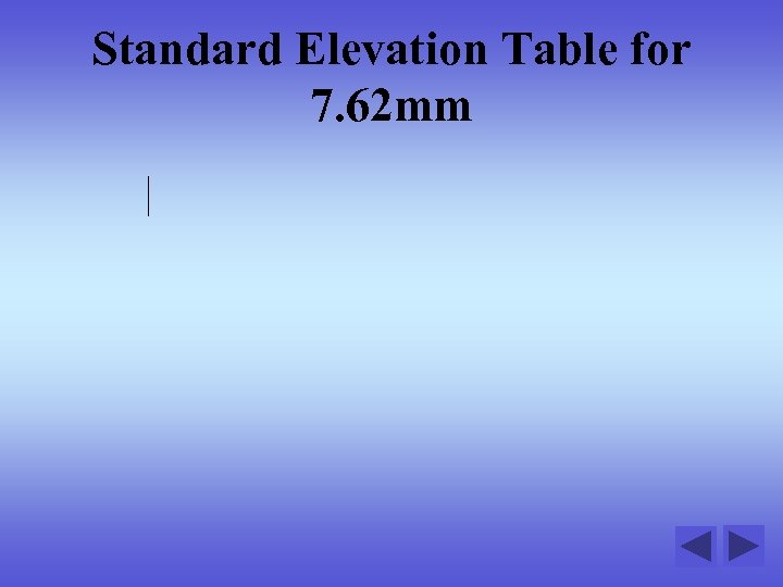 Standard Elevation Table for 7. 62 mm 