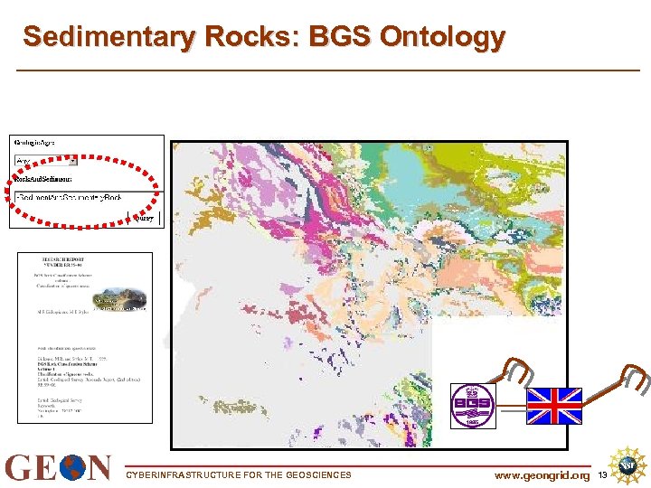 Sedimentary Rocks: BGS Ontology CYBERINFRASTRUCTURE FOR THE GEOSCIENCES www. geongrid. org 13 