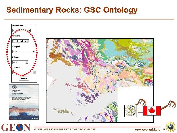 Sedimentary Rocks: GSC Ontology CYBERINFRASTRUCTURE FOR THE GEOSCIENCES www. geongrid. org 14 