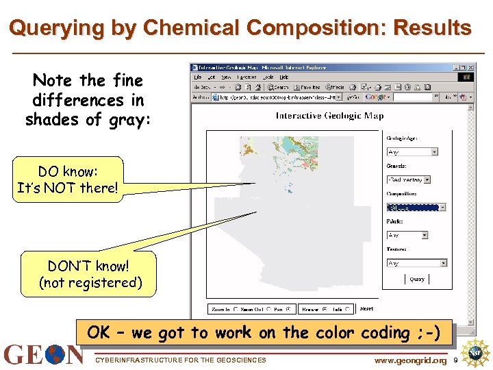 Querying by Chemical Composition: Results Note the fine differences in shades of gray: DO