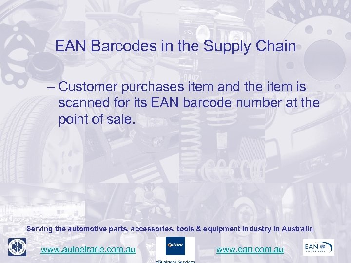 EAN Barcodes in the Supply Chain – Customer purchases item and the item is
