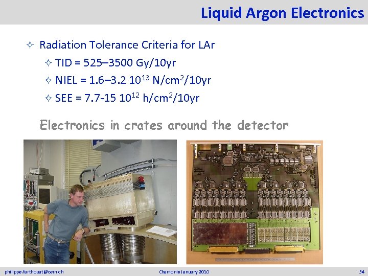 Liquid Argon Electronics ² u Radiation Tolerance Criteria for LAr ² TID = 525–