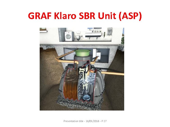 GRAF Klaro SBR Unit (ASP) Presentation title - 18/03/2018 - P 27 