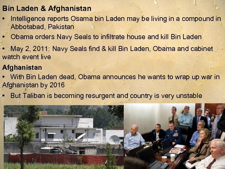 Bin Laden & Afghanistan • Intelligence reports Osama bin Laden may be living in