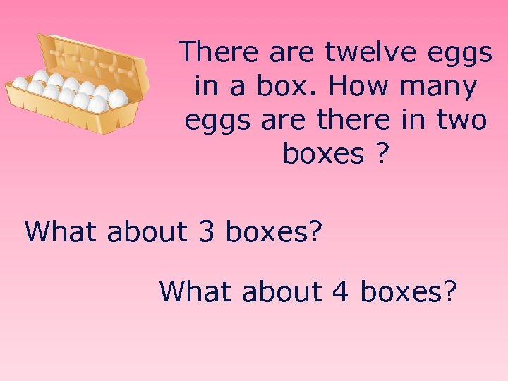 There are twelve eggs in a box. How many eggs are there in two