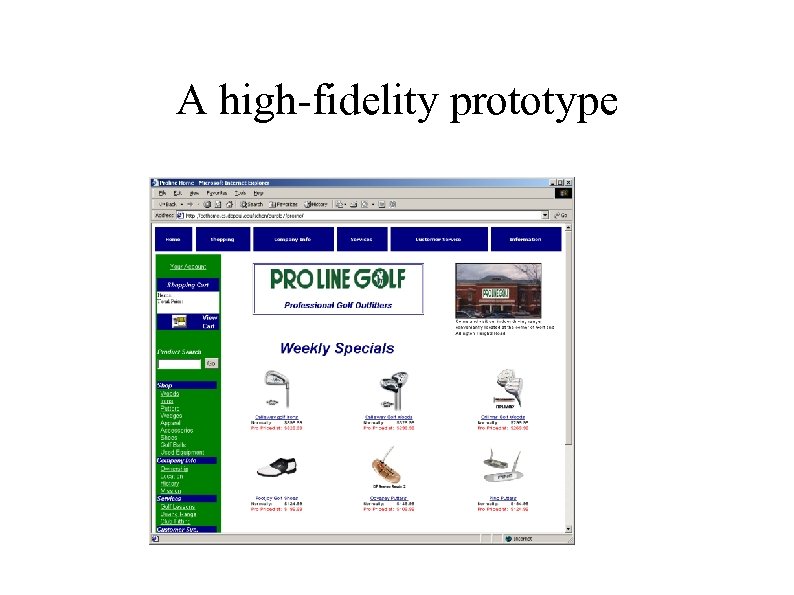 A high-fidelity prototype 