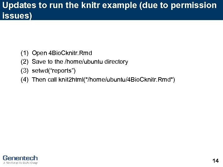 Updates to run the knitr example (due to permission issues) (1) (2) (3) (4)