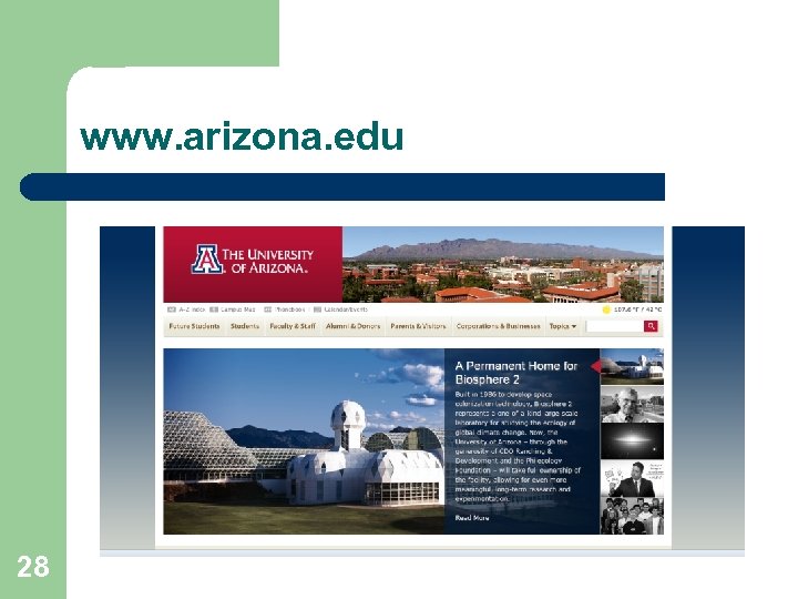 www. arizona. edu 28 