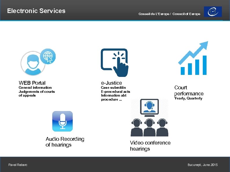 Electronic Services Conseil de L'Europe / Council of Europe WEB Portal e-Justice General information