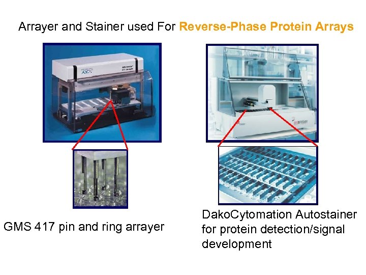 Arrayer and Stainer used For Reverse-Phase Protein Arrays GMS 417 pin and ring arrayer