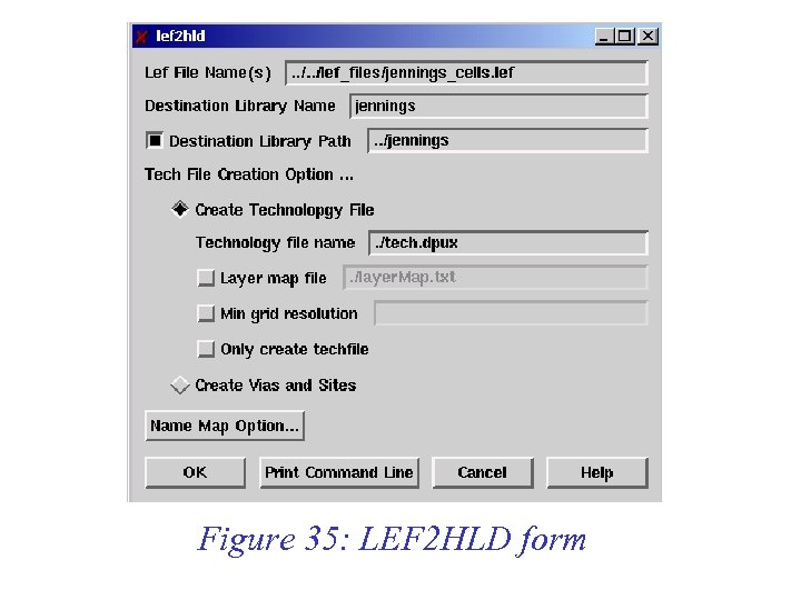 Figure 35: LEF 2 HLD form 
