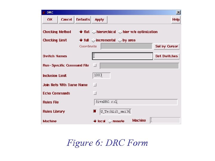 Figure 6: DRC Form 
