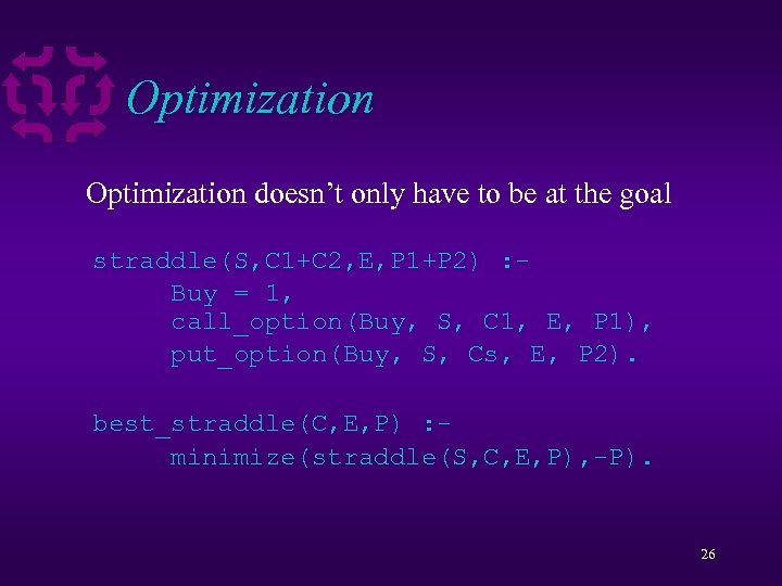 Optimization doesn’t only have to be at the goal straddle(S, C 1+C 2, E,