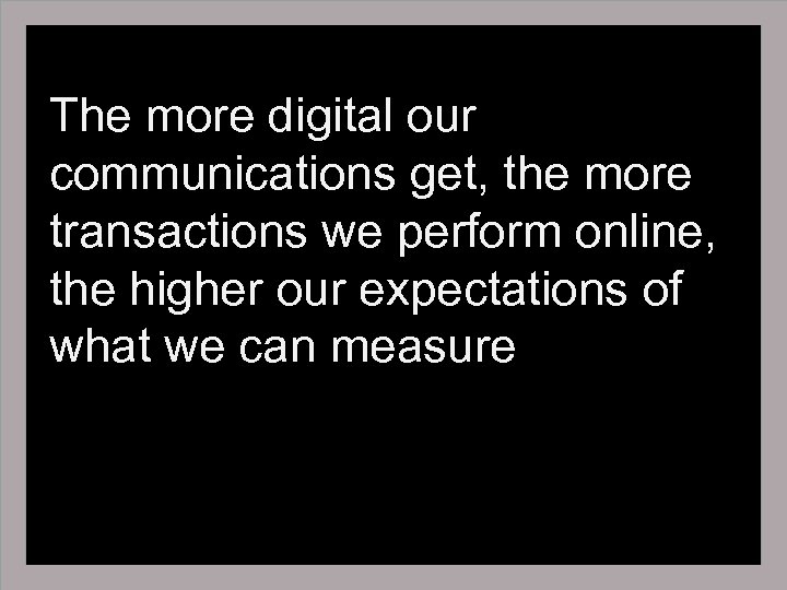 The more digital our communications get, the more transactions we perform online, the higher