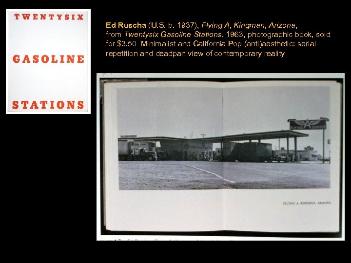 Ed Ruscha (U. S. b. 1937), Flying A, Kingman, Arizona, from Twentysix Gasoline Stations,