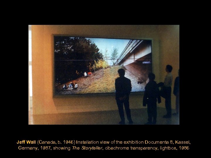 Jeff Wall (Canada, b. 1946) Installation view of the exhibition Documenta 8, Kassel, Germany,