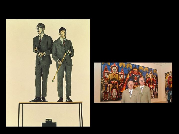 Gilbert and George, The Singing Sculpture, 1970, photograph of performance (Gilbert Proesch, b. 1943,