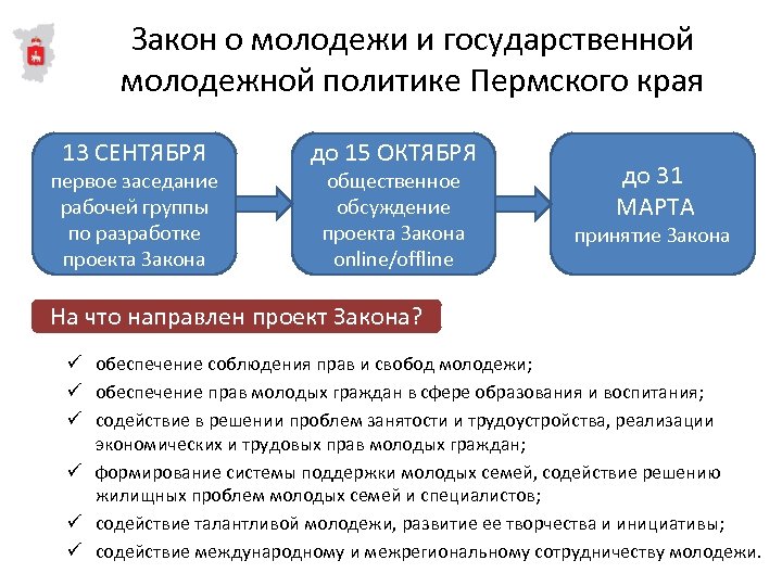 Проект предложений к закону о молодежи проект