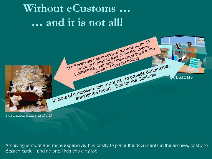 Without e. Customs … … and it is not all! 10 s fornts ent