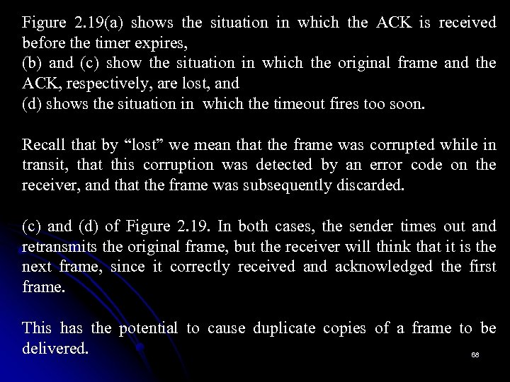 Figure 2. 19(a) shows the situation in which the ACK is received before the