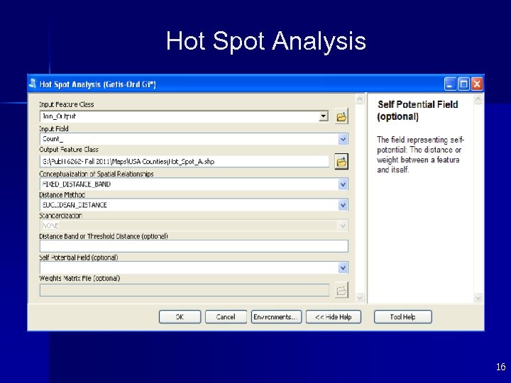 Hot Spot Analysis 16 