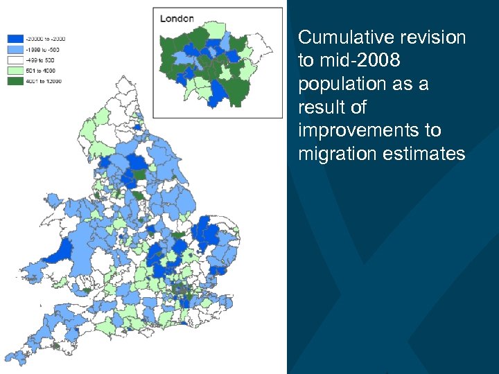 Cumulative revision to mid-2008 population as a result of improvements to migration estimates 