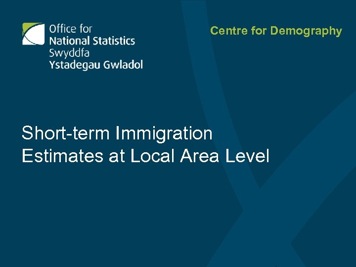Centre for Demography Short-term Immigration Estimates at Local Area Level 