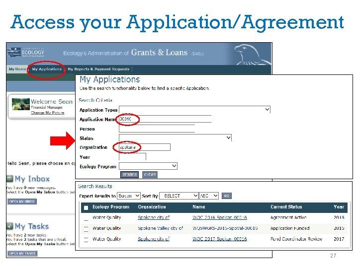 Access your Application/Agreement 27 