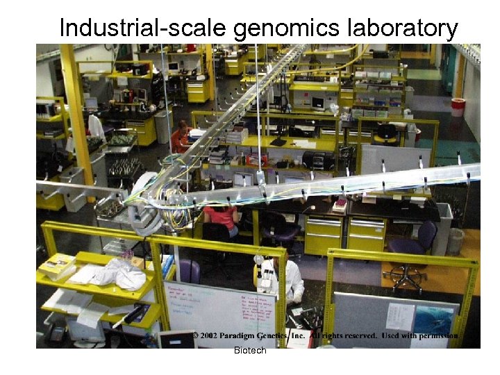 Industrial-scale genomics laboratory Biotech 