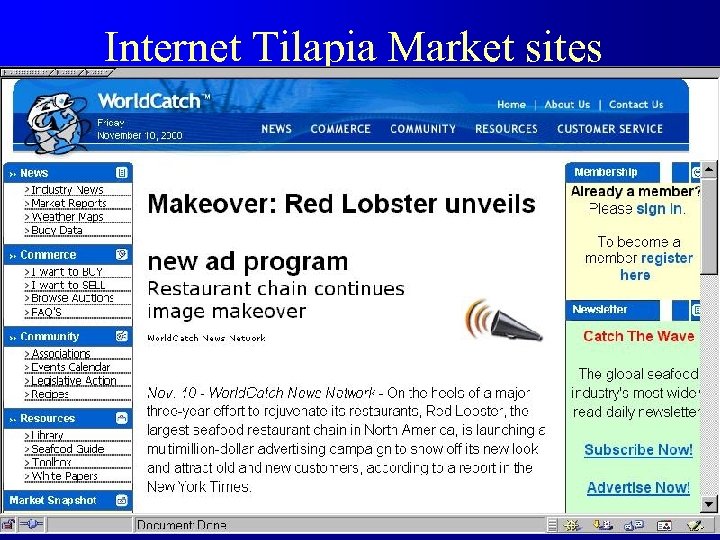 Internet Tilapia Market sites 