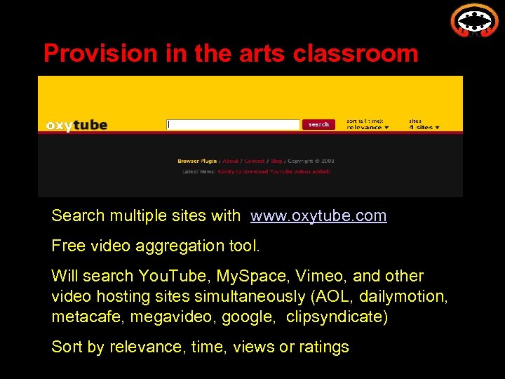 Provision in the arts classroom Search multiple sites with www. oxytube. com Free video